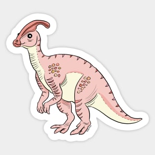 Pink parasaurolophus Sticker